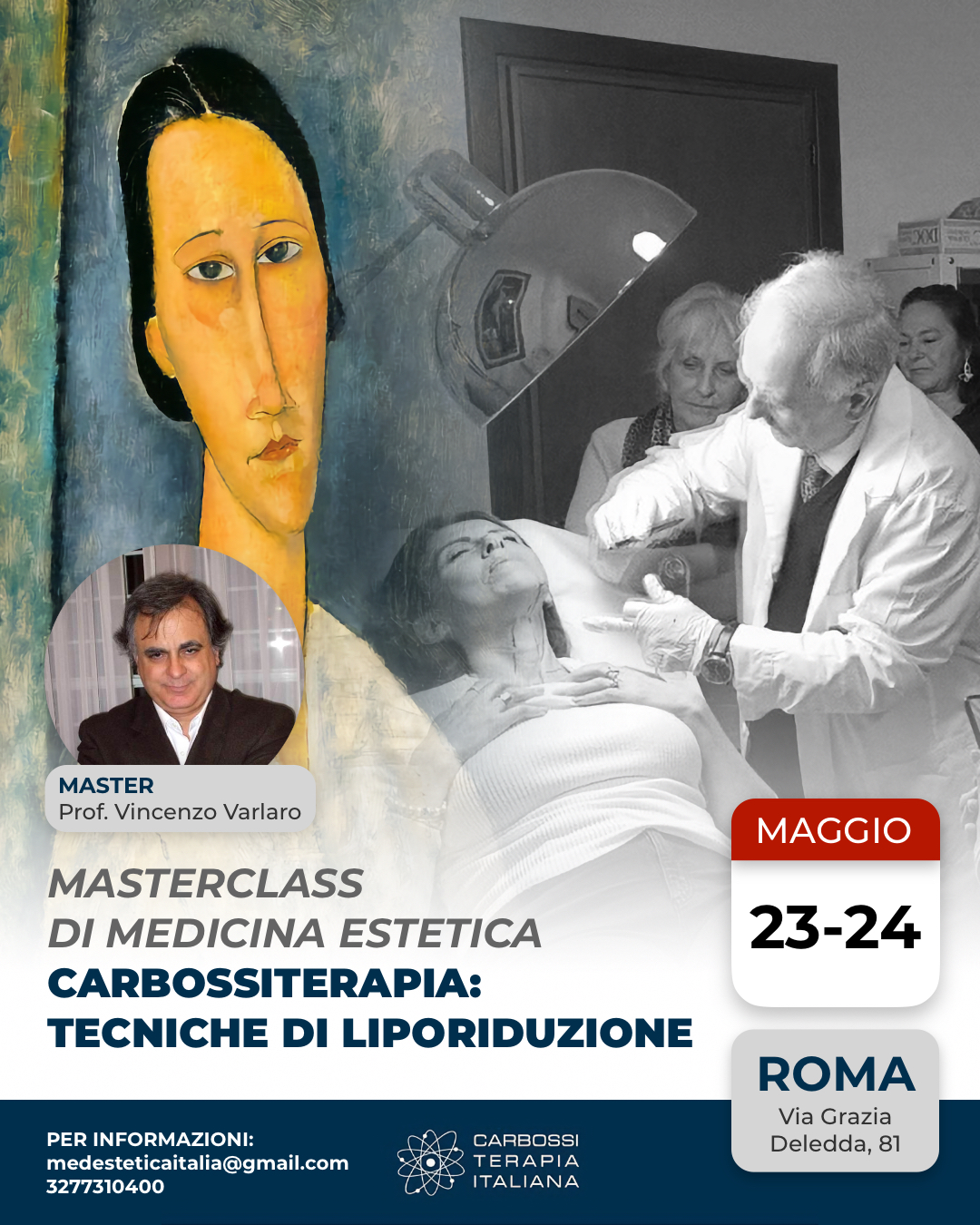 🎓 Masterclass Medicina Estetica - Carbossiterapia e Tecniche di Liporiduzione 💥
Sei pronto a perfezionare le tue competenze in medicina estetica?
Partecipa alla Masterclass Medicina Estetica con il Prof. Vincenzo Varlaro, docente del Master in Medicina Estetica dell’Università di Roma Tor Vergata. Scopri le tecniche avanzate di carbossiterapia e liporiduzione per offrire ai tuoi pazienti risultati sorprendenti.
📅 23-24 maggio 2025
📍 Via Grazia Deledda, 81, 00137 Roma
ℹ️ Maggiori dettagli sul programma su: www.medicinaesteticaitalia.com
💥 Non perdere l’opportunità di aggiornarti con i migliori esperti del settore!
#CarbossiterapiaItaliana