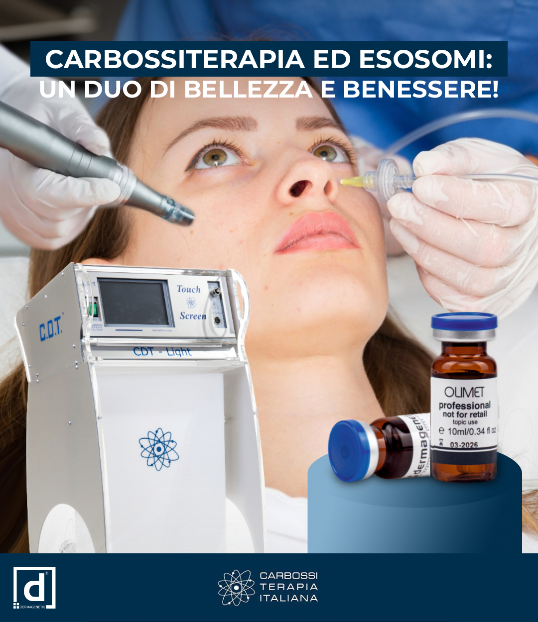 🌟 Scopri i Benefici della #Carbossiterapia e degli #Esosomi! 🌟
Hai mai sentito parlare dell’incredibile combinazione di carbossiterapia ed esosomi per la cura della pelle? 💆♀️✨ Ecco perché dovresti provarla!
🔹 Carbossiterapia: Questo trattamento utilizza l’anidride carbonica per migliorare la circolazione e aumentare l’ossigenazione dei tessuti. Risultato? Una pelle più tonica, elastica e luminosa!
🔹 Esosomi: Questi micro-vescicole sono piene di proteine, lipidi e RNA che stimolano la rigenerazione cellulare. Promuovono la produzione di collagene ed elastina, combattendo i segni dell’invecchiamento e migliorando la texture della pelle.
💡 I Benefici della Combinazione:
1. Effetto Sinergico: La carbossiterapia prepara la pelle, migliorando la microcircolazione e l’assorbimento degli esosomi.
2. Rigenerazione Potenziata: Gli esosomi lavorano in profondità per riparare e rigenerare le cellule, mentre la carbossiterapia fornisce l’ambiente ottimale per il loro lavoro.
3. Risultati Visibili: Miglioramento della luminosità, riduzione delle rughe e delle cicatrici, pelle più compatta e uniforme.
🌿 Un vero trattamento di bellezza che unisce scienza e natura per darti una pelle radiosa e giovane! Non aspettare, scopri la potenza della carbossiterapia e degli esosomi oggi stesso! 🌿✨
#Bellezza #Carbossiterapia #Esosomi #TrattamentiVISO #PellePerfetta #GlowUp #Skincare #medicinaesteticarigerativa #medicinarigenerativa #dermagenetic