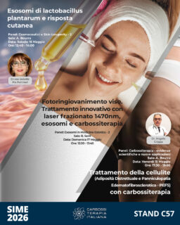 Carbossiterapia Italiana sarà protagonista al SIME 2026 con tre presentazioni scientifiche esclusive, tenute dai nostri KOL:
👨‍⚕️ Dr. Angelo Crippa
👩‍⚕️ Dr.ssa Isabella Pia Palmieri

Un’occasione unica per approfondire protocolli innovativi, confrontarsi con esperti e scoprire il futuro della medicina estetica.

👉 Ti aspettiamo allo stand C57 per vivere da vicino l’evoluzione della carbossiterapia.

#CarbossiterapiaItaliana #SIME2026 #MedicinaEstetica #Carbossiterapia #Esosomi #Microneedling #InnovazioneEstetica @simecongress @dottor_angelocrippa