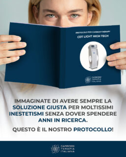Il nostro protocollo offre parametri di cura per acne, cellulite, rughe, dolori e molto altro, ed è incluso nell'acquisto di una CDT LIGHT HIGH TECH.
Non si tratta solo di un semplice libretto, ma del risultato di oltre 30 anni di ricerca condotta da centinaia di medici, in formato tascabile.
E non finisce qui: ogni nostro partner ha accesso a un gruppo privato online composto da centinaia di medici dove è possibile scambiare opinioni e risultati sulla #carbossiterapia.
Se non avete ancora introdotto la Carbossiterapia nel vostro studio, contattateci.
#CarbossiterapiaItaliana