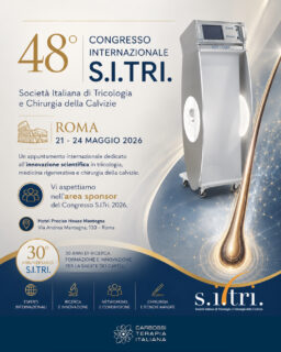 Carbossiterapia Italiana vi invita al
48° Congresso Internazionale S.I.Tri.

Un appuntamento internazionale dedicato all’innovazione scientifica in tricologia, medicina rigenerativa e chirurgia della calvizie.

📍 Roma
📅 21 — 24 Maggio 2026

Saremo presenti nell’area sponsor del Congresso per condividere ricerca, aggiornamento scientifico e nuove prospettive terapeutiche nel campo della medicina rigenerativa.

Un’edizione speciale che celebra il 30° anniversario della Società Italiana di Tricologia.

Vi aspettiamo.

#SITRI2026 #Tricologia #Carbossiterapia #MedicinaRigenerativa #HairScience