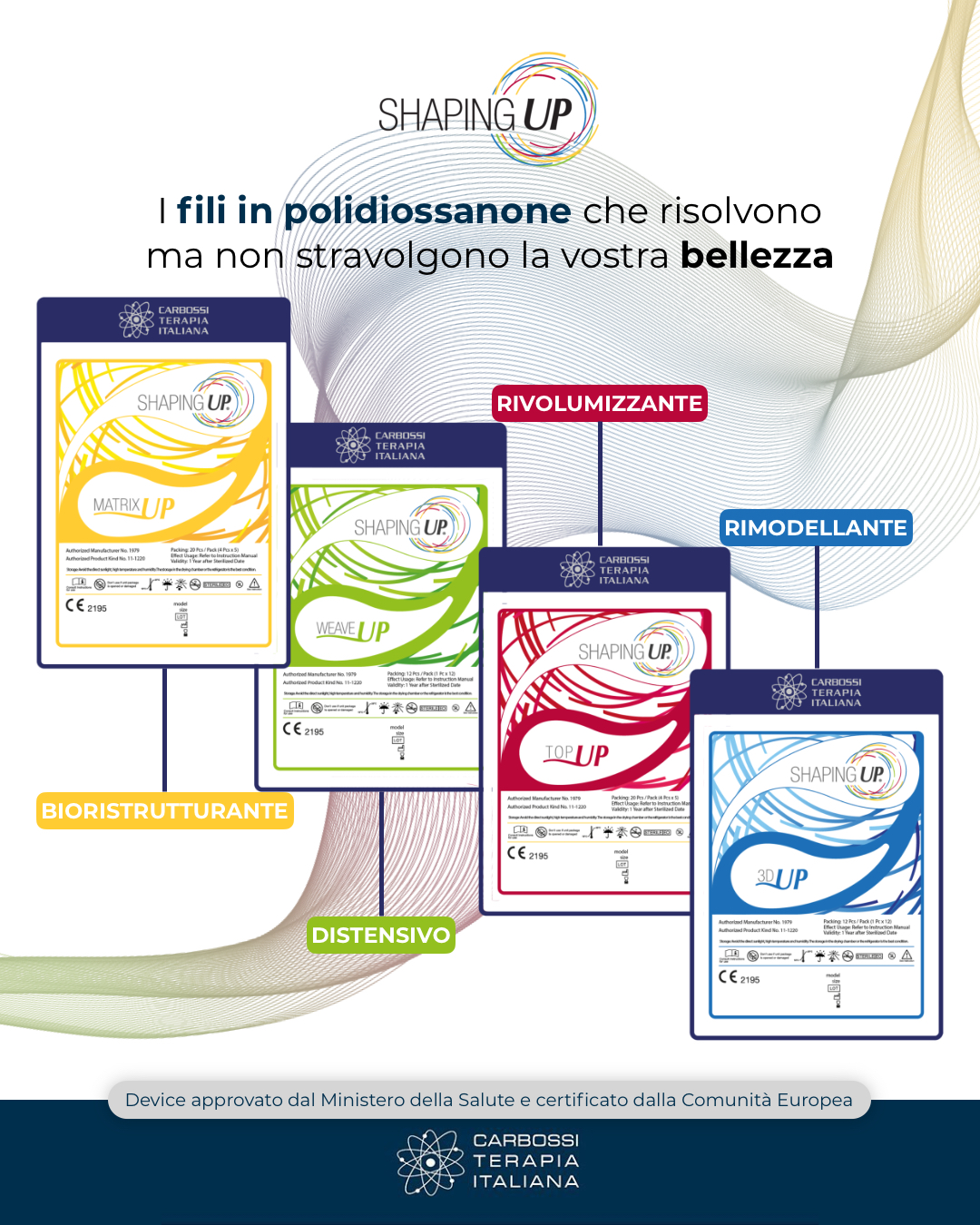 #ShapingUp è l’innovativo trattamento estetico che risolve ma non stravolge. Grazie all’uso di fili biorivitalizzanti in polidiossanone ridona elasticità, vitalità e tonicità alla tua pelle senza ricorrere a bisturi e anestesia.Contattaci o visita il sito web per scoprire l’intera linea.👉 https://www.shapingup.it/home/#CarbossiterapiaItaliana